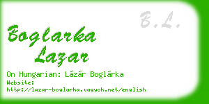 boglarka lazar business card